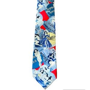 Ferrell Reed 100% Silk Tie Burlesque Girlies Pin Ups Rockabilly Fun Made in USA